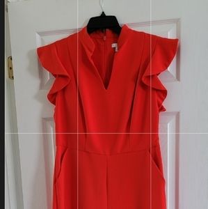 Ruffle sleeved romper